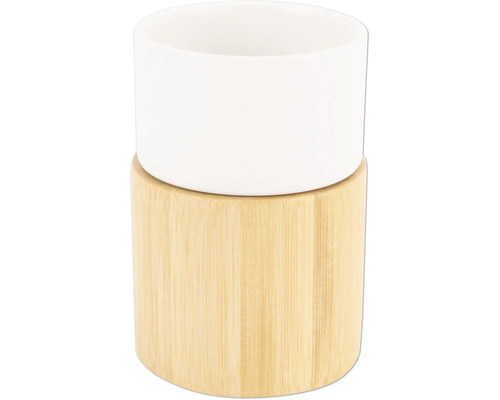 Seifenspender aus Bambus und Keramik