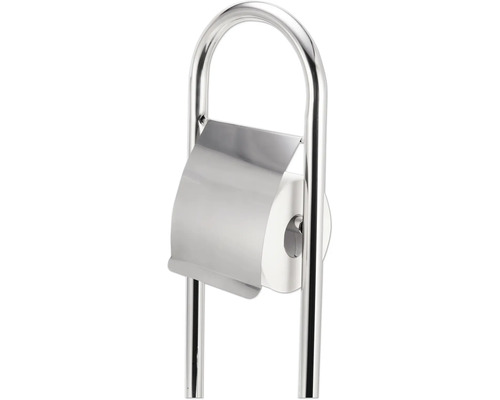 Toilettenpapierhalter aus Metall mit Papierrolle