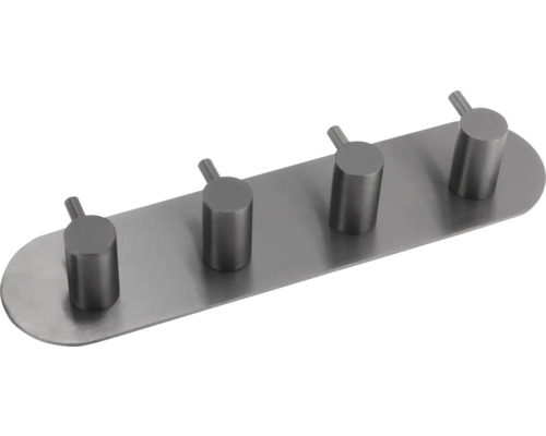 Garderobenleiste mit vier Haken aus Metall