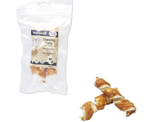 Hundesnack beeztees Kausticks Twister Rind mit Huhn 12,5 cm 2 Stück Beetztees Hundesnack Kaurollen mit Huhn, 2 Stück Packung