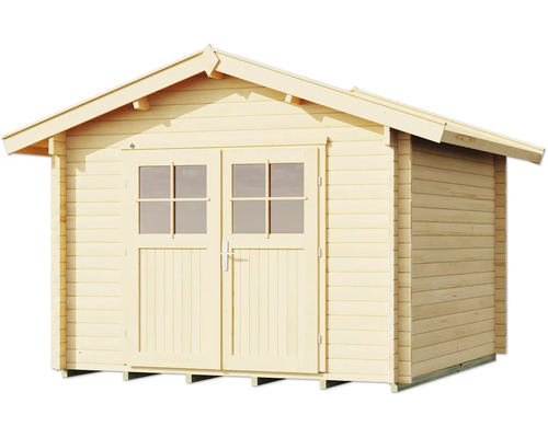 Gartenhaus aus Holz mit Doppeltür und Fenstern