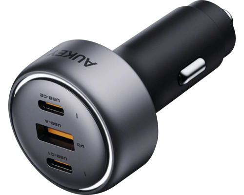 Adapter USB C Adapter für Smartphone Aukey Autoladegerät mit USB A und USB C Anschlüssen
