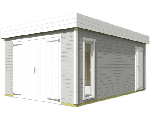 Gartenhaus mit Doppeltür, Fenster und Seitentür