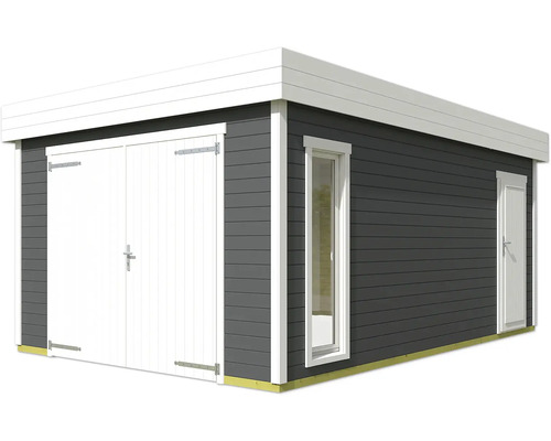 Holzgartenhaus mit Doppeltür und Fenster