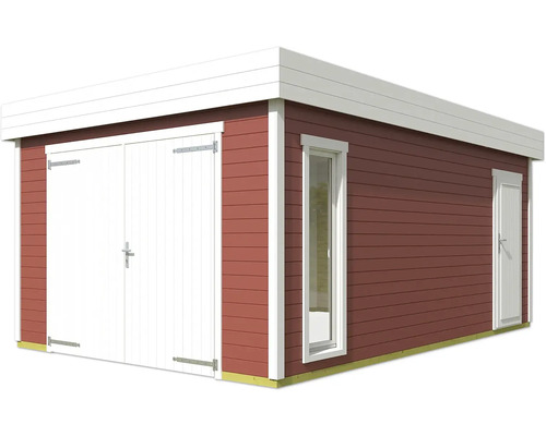Holzgartenhaus mit Doppeltür, Seitentür und Fenster