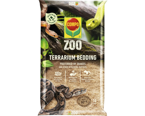 Bodengrund COMPO Terrarien-Substrat für Schlangen 0-5 mm braun, 10 L