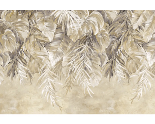Digitaldruck Vlies 2536V-11 GMK Glamorama beige 400x270cm Gemaltes Tapetenmuster mit verschiedenen Blättern
