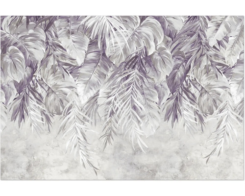 Digitaldruck Vlies 2536V-12 GMK Glamorama violett 400x270cm Dekorative Tapete mit tropischen Blättern für Wandgestaltung