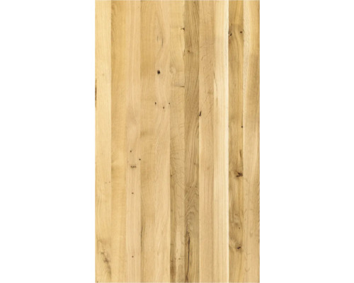 Tischplatte Eiche Vintage geölt mit durchgehenden Massivholzlamellen schweizer Kante 1200 x 700 x 26 mm Massivholzplatte aus Eiche