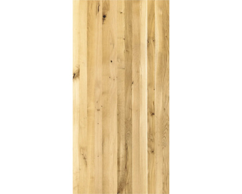Tischplatte Eiche Vintage geölt mit durchgehenden Massivholzlamellen schweizer Kante 1600 x 800 x 26 mm Massivholzplatte aus Eiche