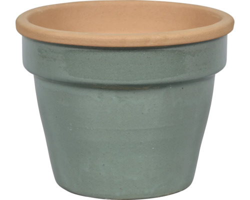 Grauer Terrakotta Blumentopf für den Garten