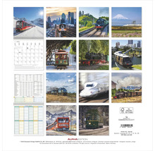 Kalender mit verschiedenen Zugmotiven