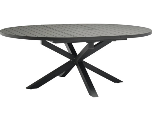 Ausziehbarer Gartentisch mit Metallgestell