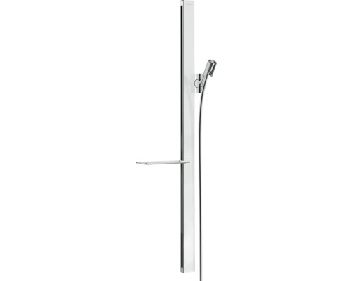 Brausestange hansgrohe Unica E chrom/weiß glänzend Brausestangenlänge 945 mm mit Isiflex Brauseschlauch 1600 mm 27640400