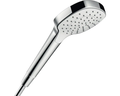 Handbrause hansgrohe Croma E 110 1jet EcoSmart eckig 185 x 110 mm chrom weiß 26816400 Handbrause hansgrohe Croma E 110 1jet EcoSmart eckig 185 x 110 mm chrom weiß 26816400