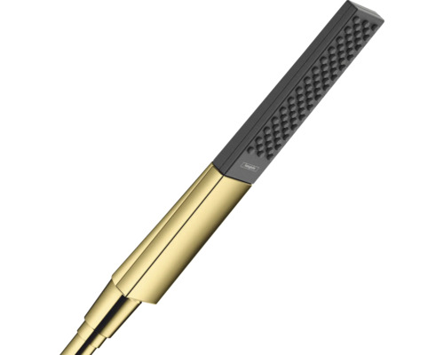 Stabhandbrause hansgrohe Rainfinity 100 1jet EcoSmart eckig 25 x 50 mm polished gold optic 26867990
