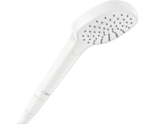 Handbrause hansgrohe Croma E 110 1jet EcoSmart eckig 185 x 110 mm weiß matt 26815700 Handbrause aus Kunststoff
