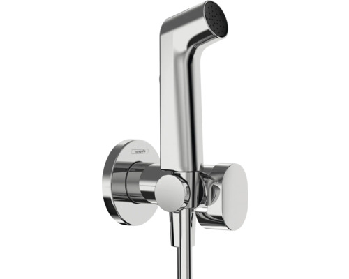 hansgrohe Bidetbrauseset Bidette 1jet S EcoSmart für Warmwasser mit Brausehalter und Brauseschlauch 125 cm chrom 29232000