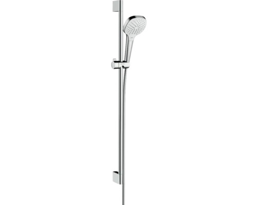 Brausegarnitur hansgrohe Croma Select E Vario chrom weiß glänzend Brausestangenlänge 959 mm 26592400 Brausegarnitur hansgrohe Croma Select E Vario chrom weiß glänzend Brausestangenlänge 959 mm 26592400