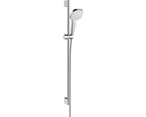 Brausegarnitur hansgrohe Croma Select E 1jet EcoSmart chrom weiß glänzend Brausestangenlänge 959 mm 26595400