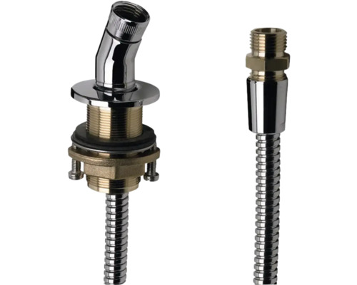 hansgrohe Wannenrand Brausenhalter mit Schlauch chrom 28307000
