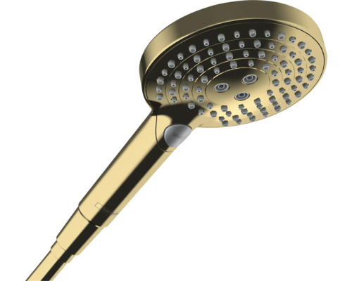 Handbrause hansgrohe Raindance Select S 120 3jet PowderRain rund Ø 130 mm polished gold optic 26014990