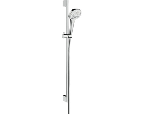 Brausegarnitur hansgrohe Croma Select E 110 Multi EcoSmart chrom weiß glänzend Brausestangenlänge 959 mm 26591400