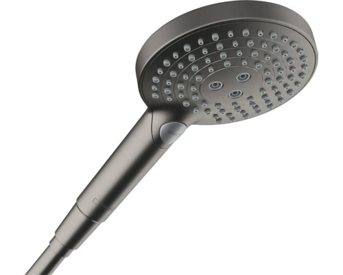 Handbrause hansgrohe Raindance Select S 120 3jet PowderRain rund Ø 130 mm brushed black chrom 26014340 Handbrause hansgrohe Raindance Select S 120 3jet PowderRain rund Ø 130 mm brushed black chrom 26014340