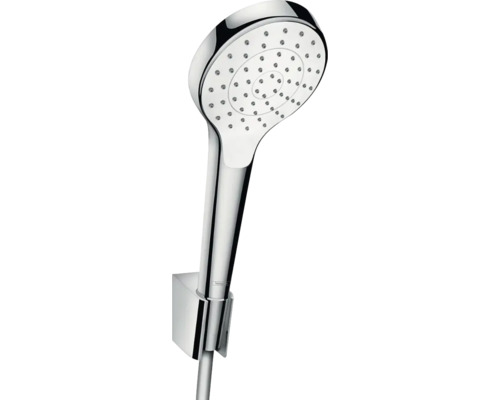 Handbrause Set hansgrohe Croma Select S 1jet rund mit Brauseschlauch 160 cm chrom/weiß 26410400
