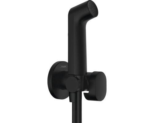 hansgrohe Bidetbrauseset Bidette 1jet S EcoSmart für Kaltwasser mit Brausehalter und Brauseschlauch 125 cm schwarz matt 29230670 hansgrohe Bidetbrauseset Bidette 1jet S EcoSmart für Kaltwasser mit Brausehalter und Brauseschlauch 125 cm schwarz matt 29230670