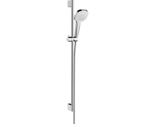 Brausegarnitur hansgrohe Croma Select E 110 Vario EcoSmart chrom weiß glänzend Brausestangenlänge 959 mm 26593400 Brausegarnitur hansgrohe Croma Select E 110 Vario EcoSmart chrom weiß glänzend Brausestangenlänge 959 mm 26593400