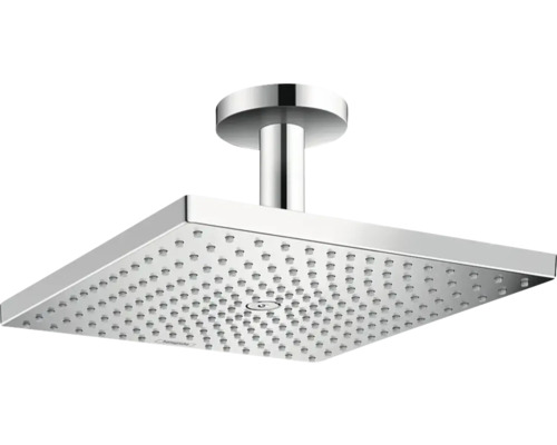 Kopfbrause Set hansgrohe Raindance E 300 1jet EcoSmart eckig 400 x 400 mm mit Deckenanschluss chrom 26251000