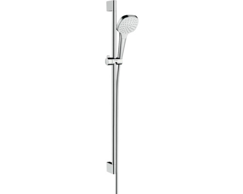 Brausegarnitur hansgrohe Croma Select E 110 1jet chrom weiß glänzend Brausestangenlänge 959 mm 26594400