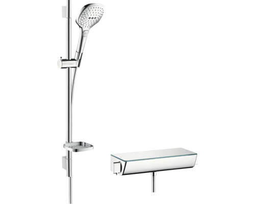 hansgrohe Duscharmatur mit Thermostat RAINDANCE SELECT E 120 3JET chrom inkl. Brausestangenset 65 cm 27038000 hansgrohe Duscharmatur mit Thermostat RAINDANCE SELECT E 120 3JET chrom inkl. Brausestangenset 65 cm 27038000