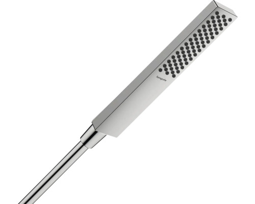 Stabhandbrause hansgrohe Pulsify E 100 1jet EcoSmart eckig 26 x 40 mm chrom 24321000 Hansgrohe Handbrause mit rechteckigem Duschkopf