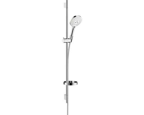 Brausegarnitur hansgrohe Raindance Select S 120 3jet chrom weiß glänzend Brausestangenlänge 1008 mm 26631400