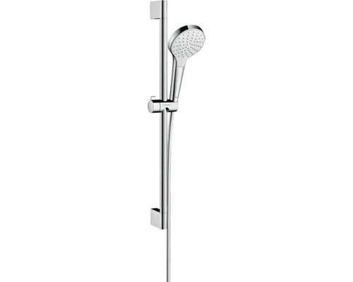 Brausegarnitur hansgrohe Croma Select S 110 1jet chrom weiß glänzend Brausestangenlänge 669 mm 26564400 Brausegarnitur hansgrohe Croma Select S 110 1jet chrom weiß glänzend Brausestangenlänge 669 mm 26564400