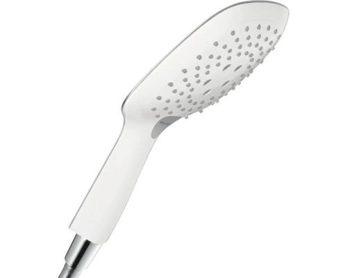 Handbrause hansgrohe Raindance Select E 150 3jet EcoSmart eckig 236 x 130 mm chrom weiß 26551400 Handbrause hansgrohe Raindance Select E 150 3jet EcoSmart eckig 236 x 130 mm chrom weiß 26551400