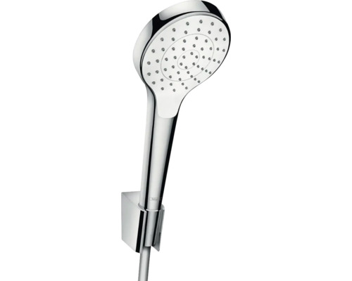 Handbrause Set hansgrohe Croma Select S 1jet rund mit Brauseschlauch 125 cm chrom/weiß 26420400 Handbrause Set hansgrohe Croma Select S 1jet rund mit Brauseschlauch 125 cm chrom/weiß 26420400