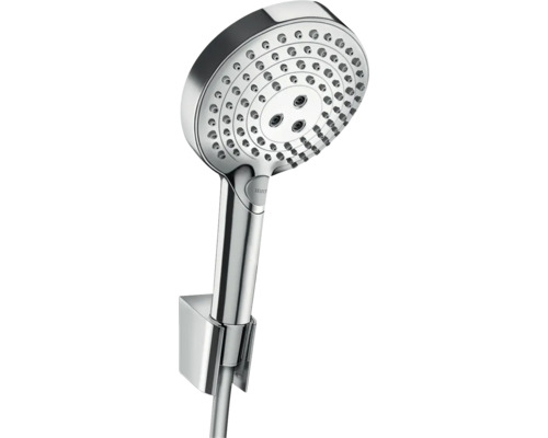 Handbrause Set hansgrohe Raindance Select S 120 3jet PowderRain rund mit Brauseschlauch 125 cm chrom 27669000