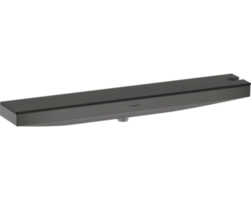 hansgrohe Rainfinity Wandanschluss Porter 500 mit Brausehalter rechts und Duschablage brushed black chrom gebürstet 26858340