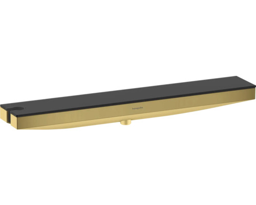 hansgrohe Rainfinity Wandanschluss Porter 500 mit Brausehalter links und Duschablage polished gold optik 26843990 hansgrohe Rainfinity Wandanschluss Porter 500 mit Brausehalter links und Duschablage polished gold optik 26843990