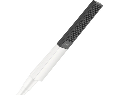 Stabhandbrause hansgrohe Rainfinity 100 1jet eckig 25 x 50 mm weiß matt 26866700 Handbrause mit rechteckigem Brausekopf