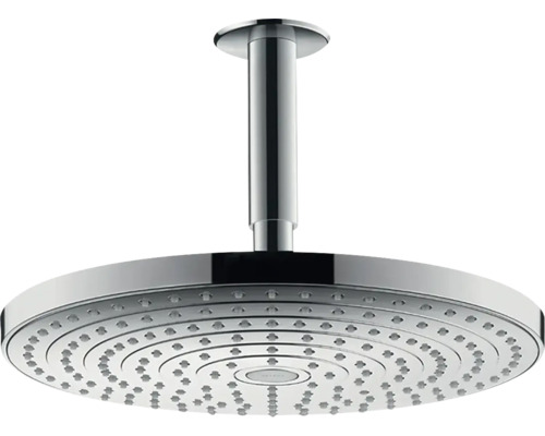 Kopfbrause Set hansgrohe Raindance Select S 300 2jet rund Ø 350 mm mit Deckenanschluss chrom 27337000