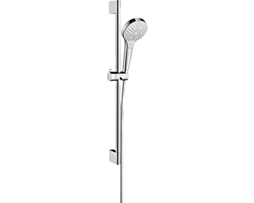 Brausegarnitur hansgrohe Croma Select S 110 Multi EcoSmart chrom weiß glänzend Brausestangenlänge 669 mm 26561400