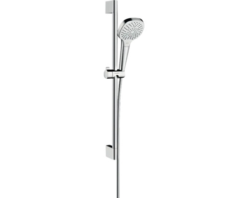 Brausegarnitur hansgrohe Croma Select E 110 Multi EcoSmart chrom weiß glänzend Brausestangenlänge 669 mm 26581400