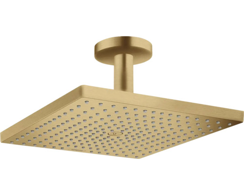 Kopfbrause Set hansgrohe Raindance E 300 1jet eckig 300 x 300 mm mit Deckenanschluss brushed bronze gebürstet 26250140