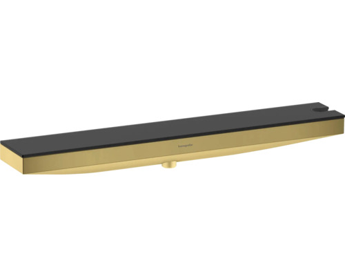 hansgrohe Rainfinity Wandanschluss Porter 500 mit Brausehalter rechts und Duschablage polished gold optik 26858990 hansgrohe Rainfinity Wandanschluss Porter 500 mit Brausehalter rechts und Duschablage polished gold optik 26858990