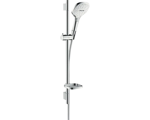 Brausegarnitur hansgrohe Raindance Select E 120 3jet chrom weiß glänzend Brausestangenlänge 718 mm 26620400
