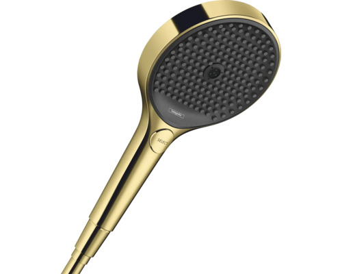 Handbrause hansgrohe Rainfinity 130 3jet EcoSmart rund Ø 130 mm polished gold optic 26865990 Handbrause hansgrohe Rainfinity 130 3jet EcoSmart rund Ø 130 mm polished gold optic 26865990